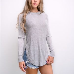 Solutions Grey Sweater Top